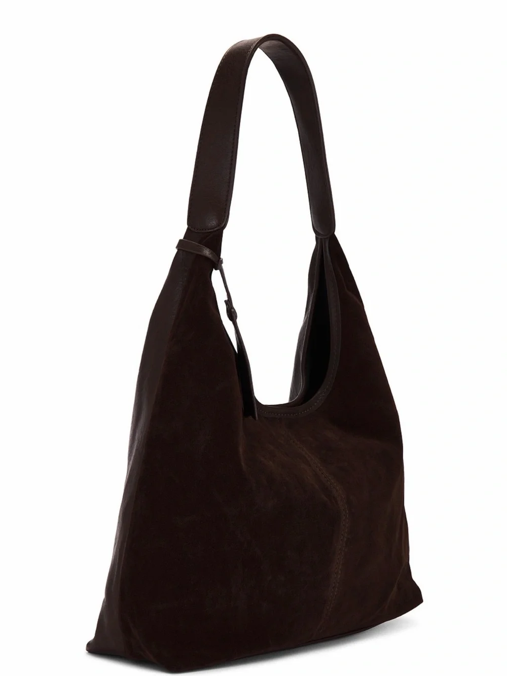 8 Other Reasons Dark Brown Slouch Suede Bag